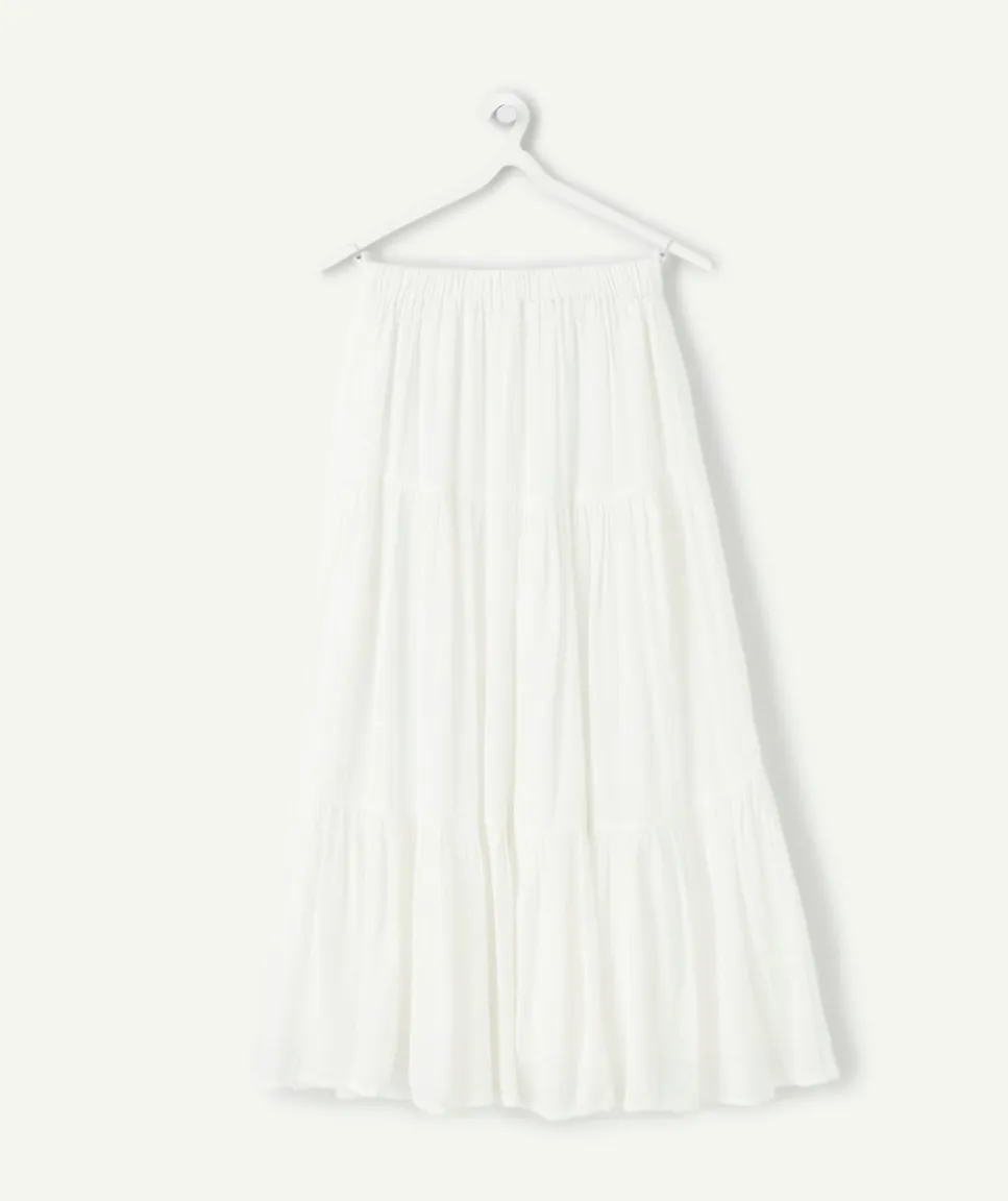 Jupe fille longue blanche