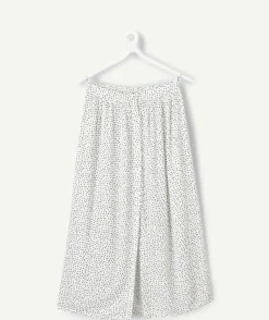 Jupe fille longue blanche imprimé