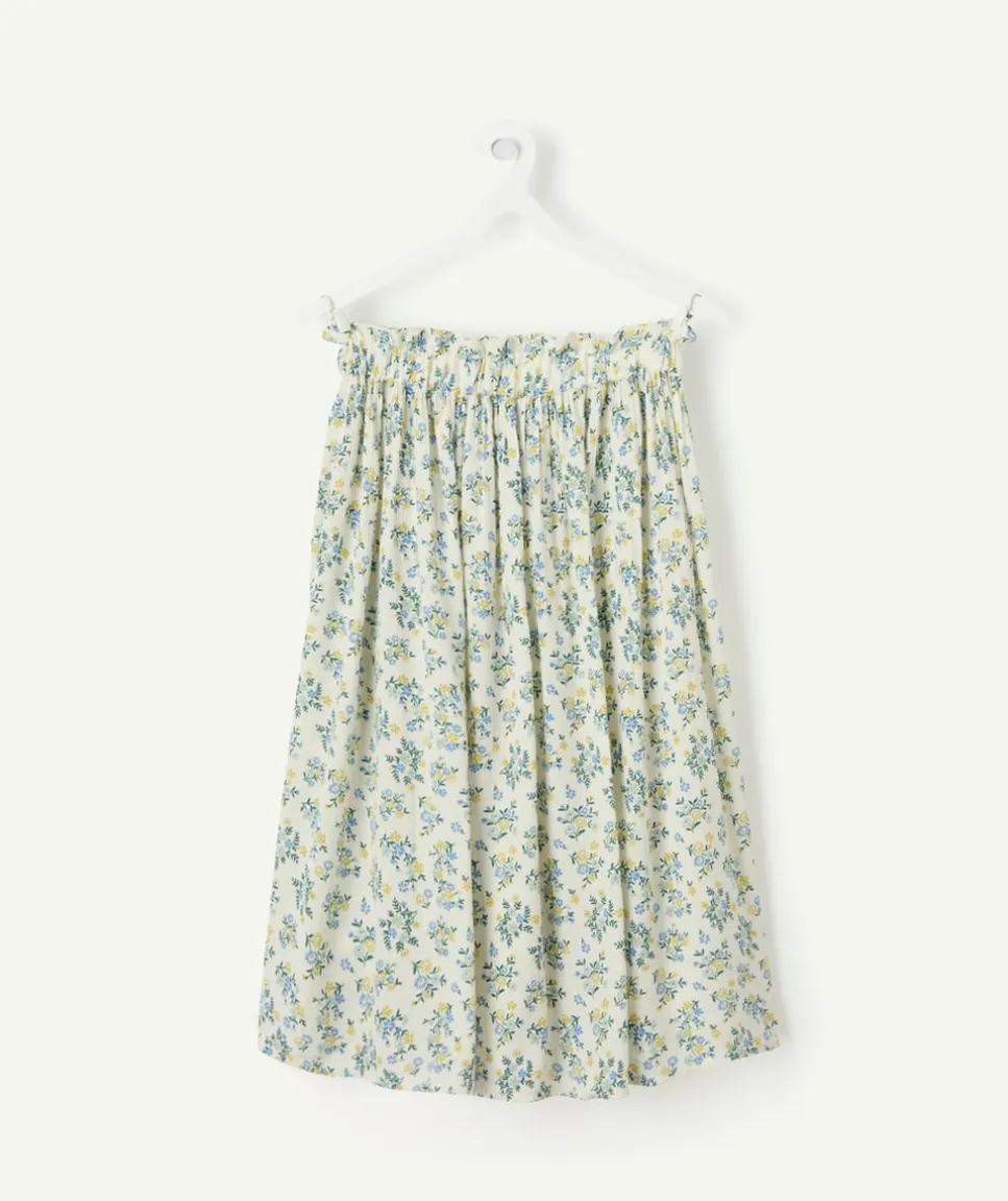 Jupe fille longue imprimé fleuri