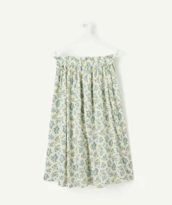 Jupe fille longue imprimé fleuri