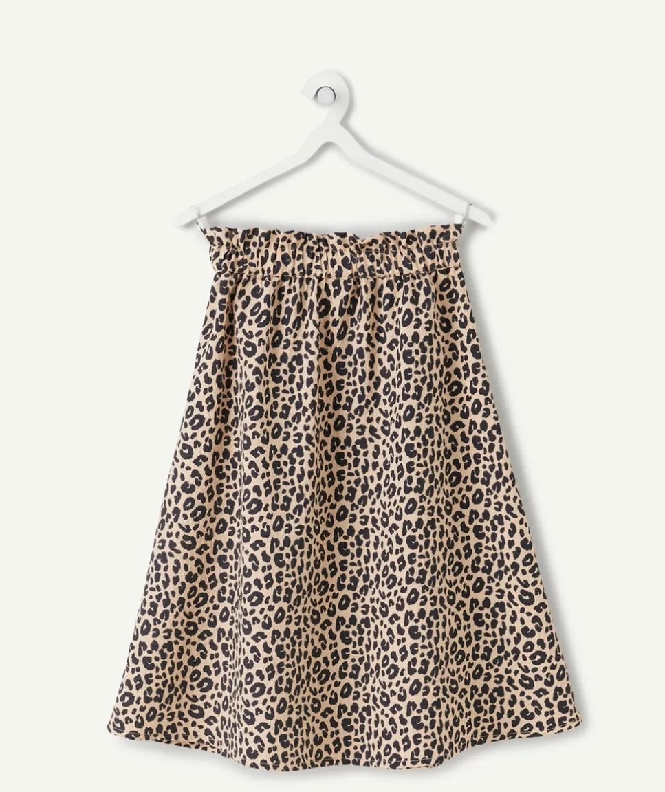Jupe fille longue léopard