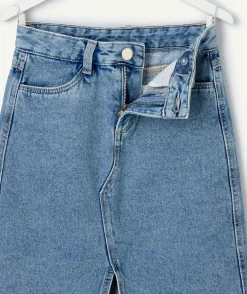 Jupe longue fille denim bleu