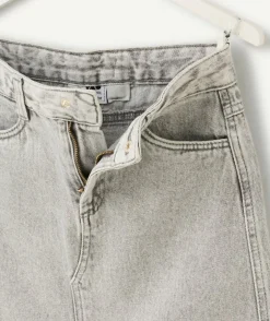 Jupe longue fille denim gris