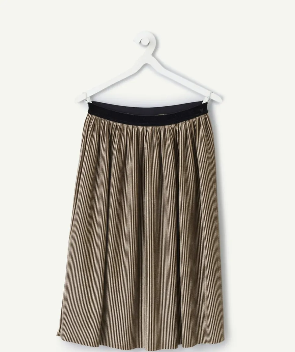 Jupe plissée marron fille