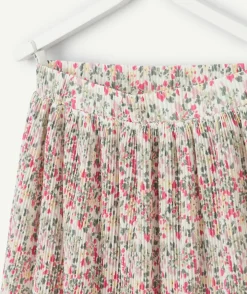 Jupe plissée pour fille à imprimé floral