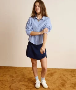 Jupe-short fille marine