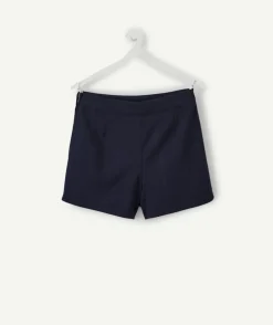 Jupe-short fille marine