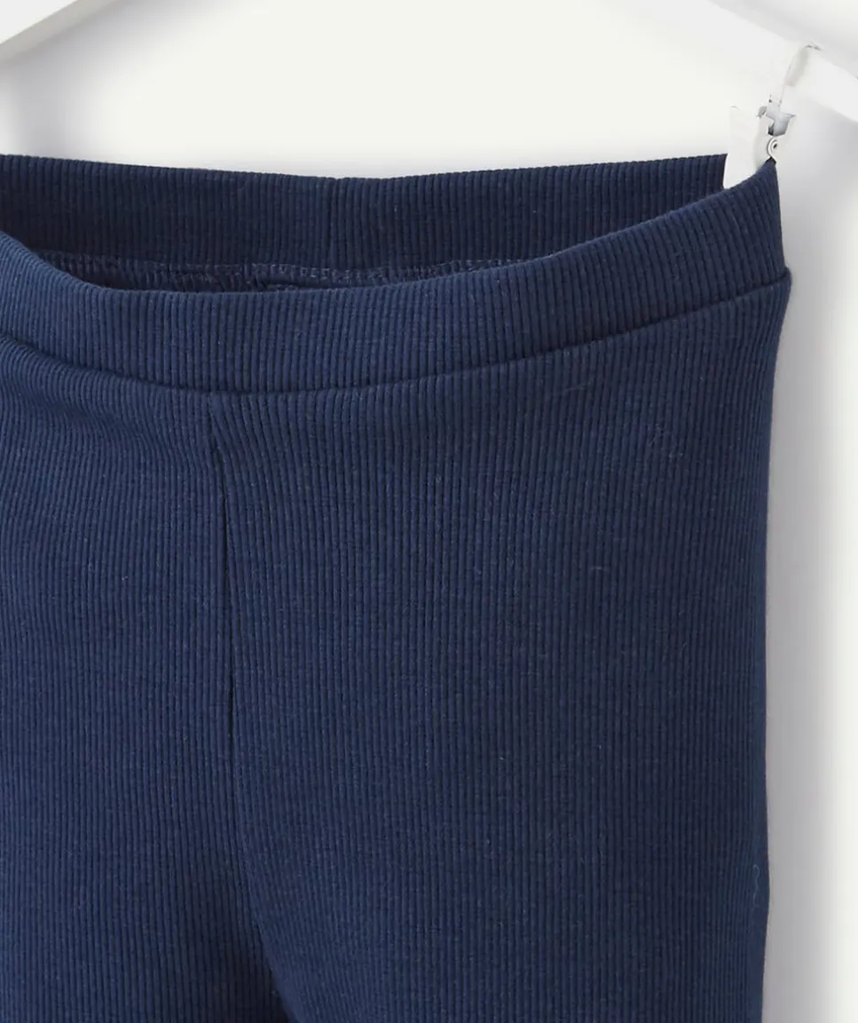 Legging bébé fille bleu marine coton