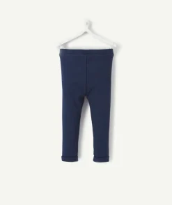 Legging bébé fille bleu marine coton