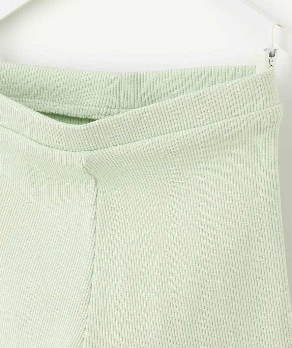 Legging bébé fille coton vert clair