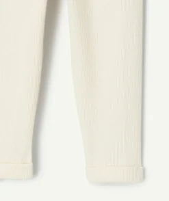 Legging bébé fille écru côtelé