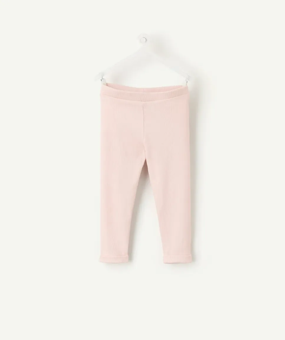 Legging bébé fille rose uni