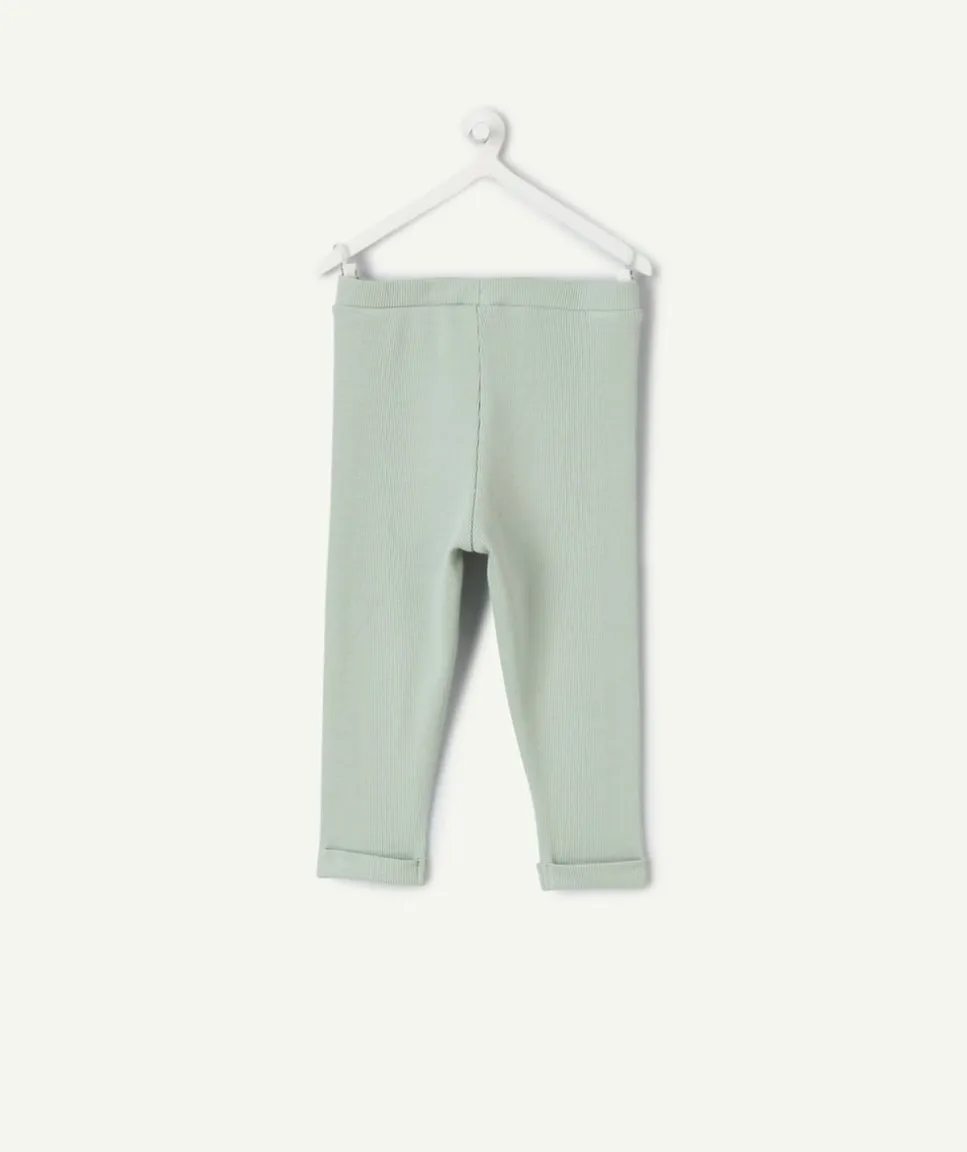 Legging bébé fille vert uni