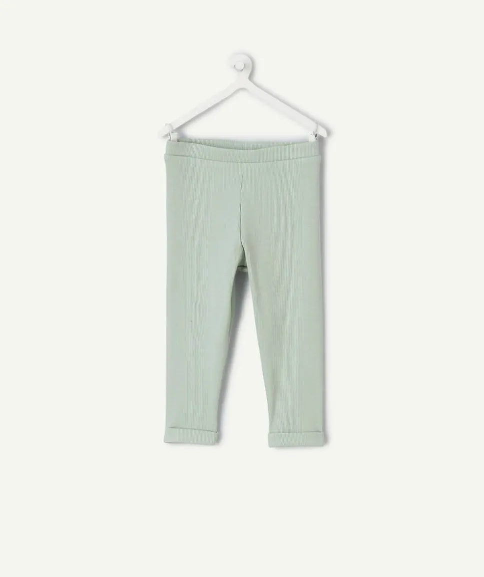 Legging bébé fille vert uni