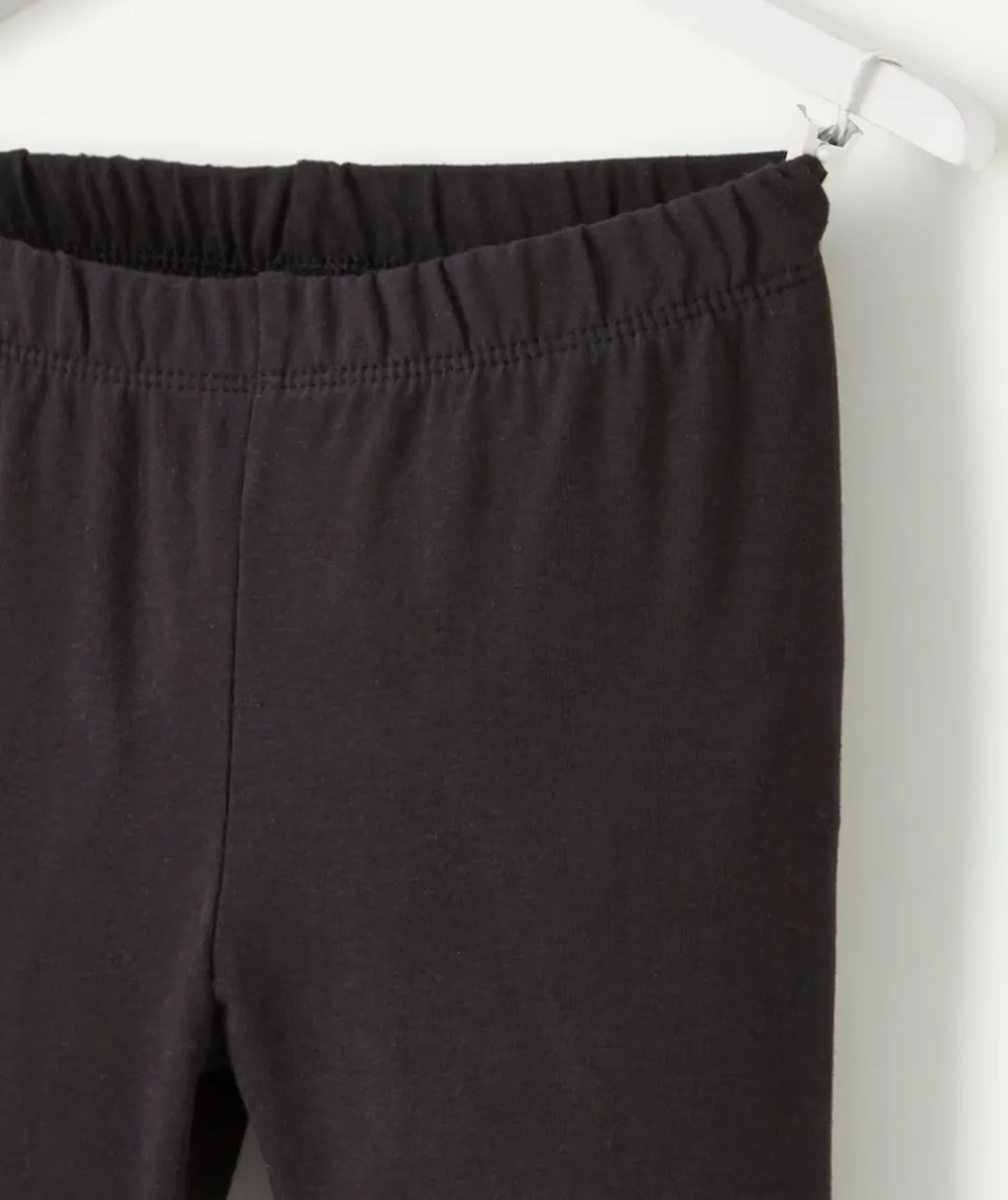 Legging fille en fibres recyclées noir