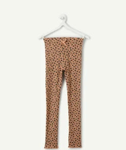 Legging fille imprimé fleuri taille élastique