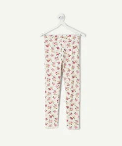 Legging fille imprimé fleurs multicolores