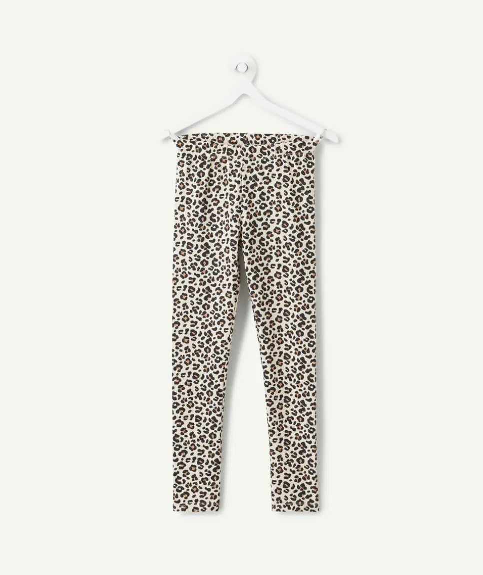 Legging fille imprimé léopard