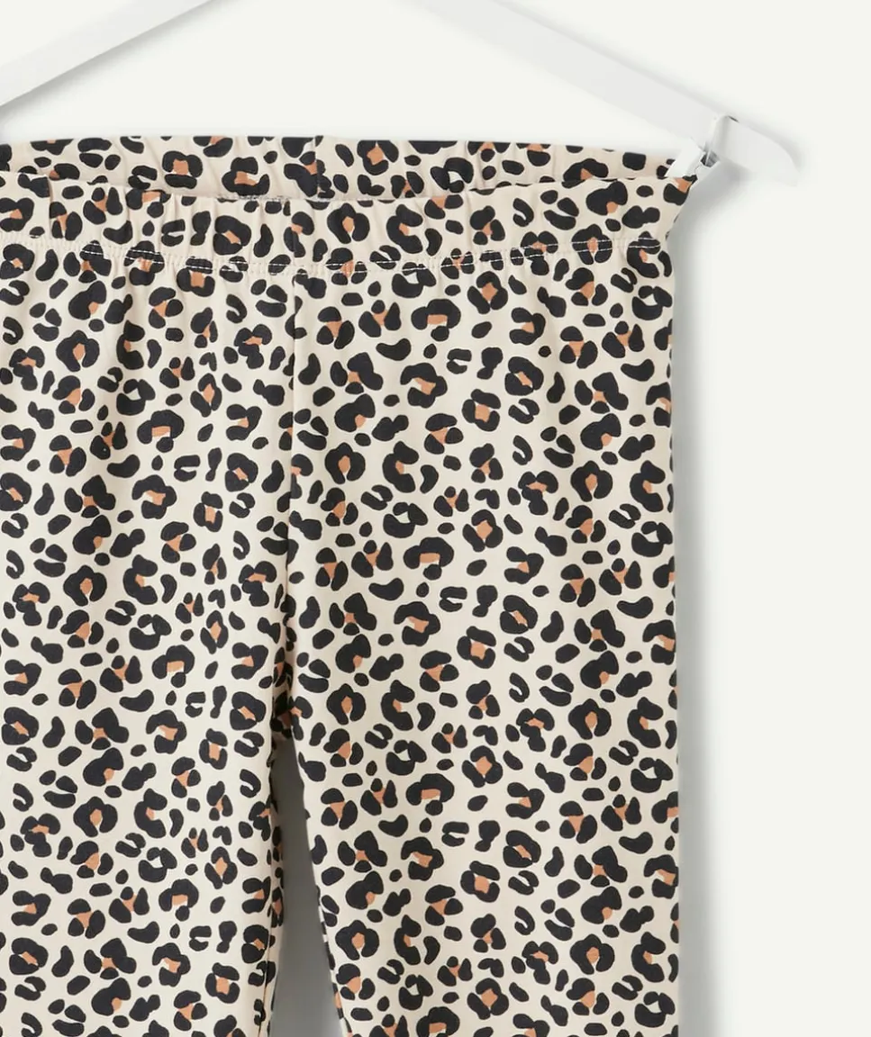 Legging fille imprimé léopard