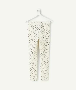Legging fille imprimé pois