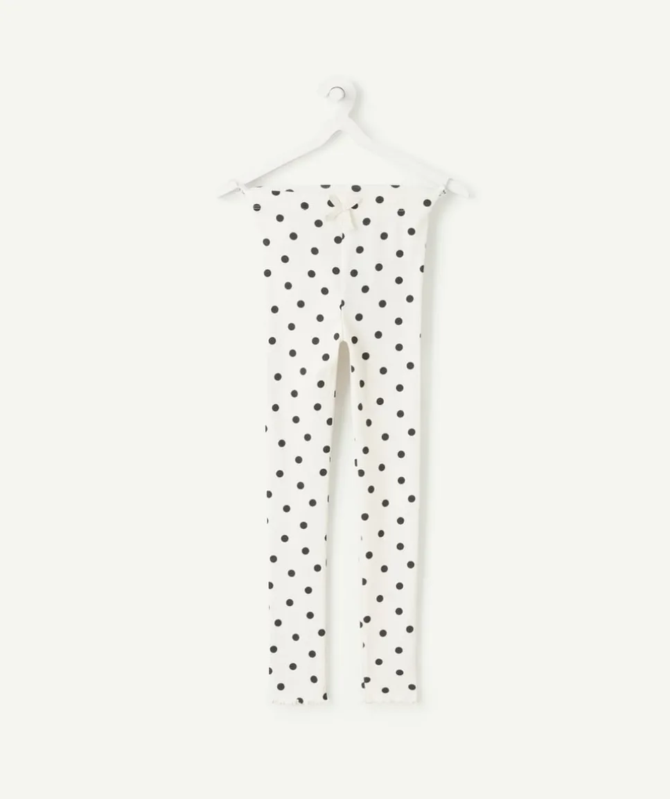 Legging fille imprimé pois