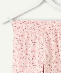 Legging fille rose fleuri