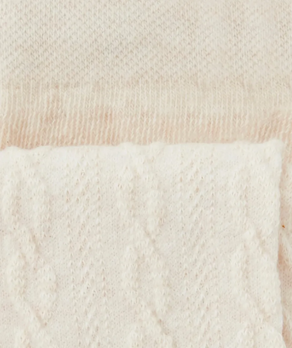 Les collants écrus avec torsades