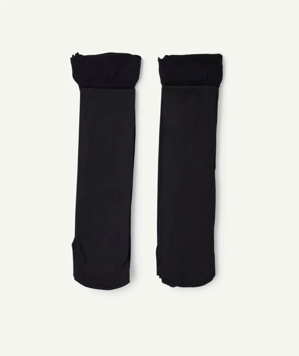 Les 2 paires de collants en voile noir 40d