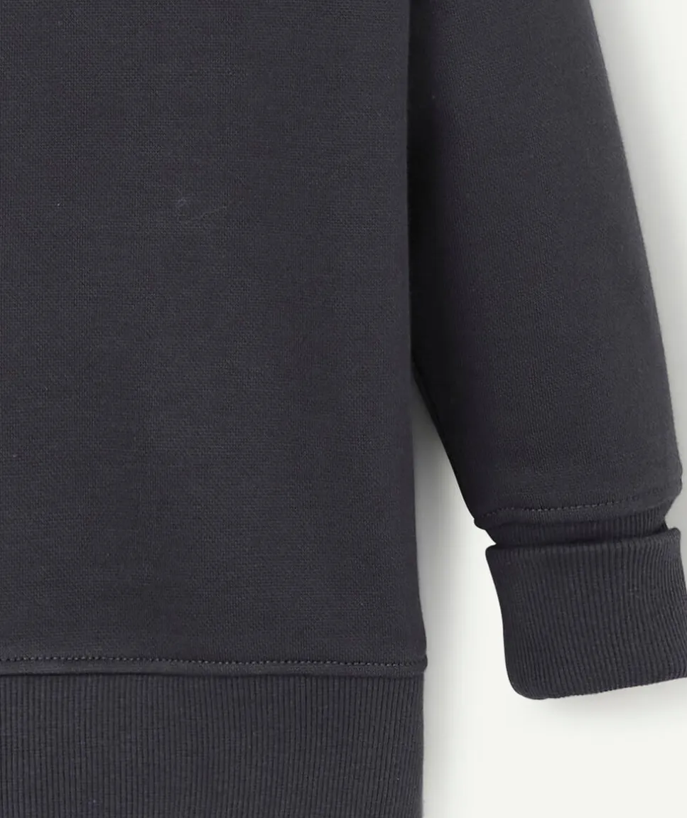 Le sweat évolutif bleu marine en coton pima