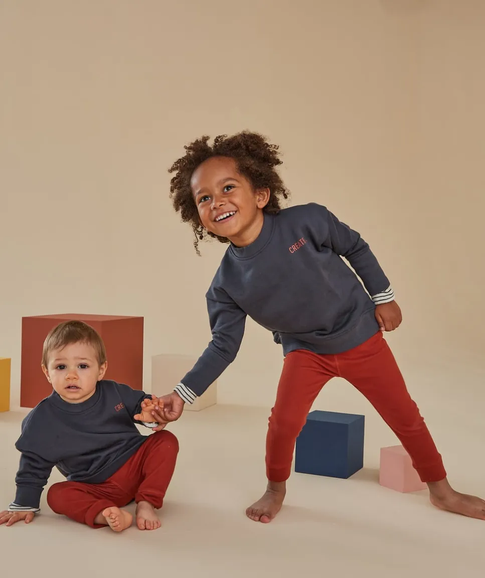 Le sweat évolutif bleu marine en coton pima