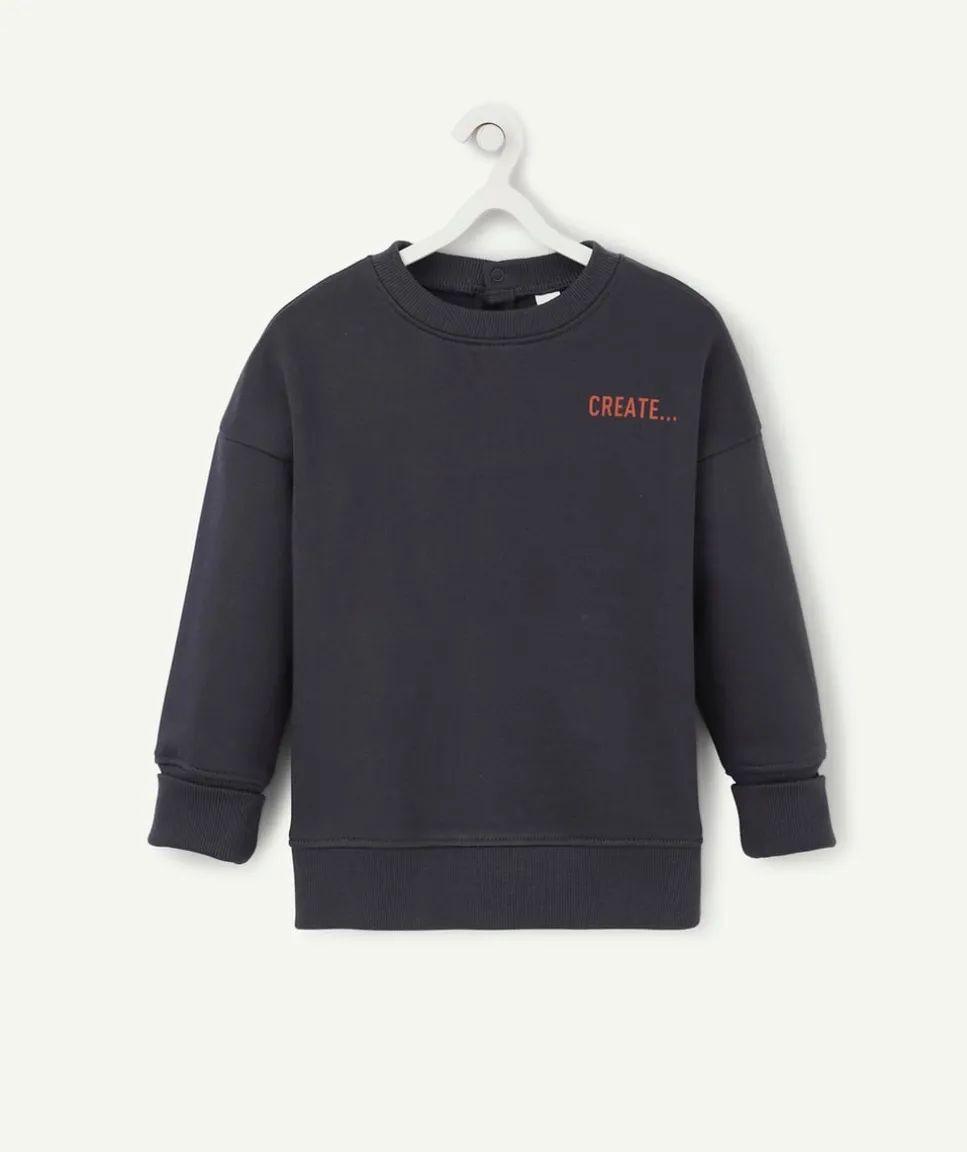 Le sweat évolutif bleu marine en coton pima