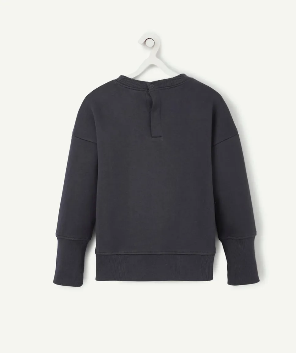 Le sweat évolutif bleu marine en coton pima