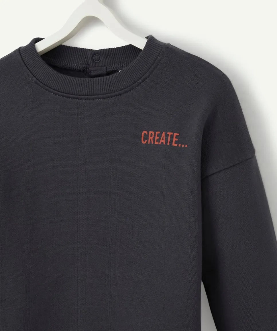 Le sweat évolutif bleu marine en coton pima