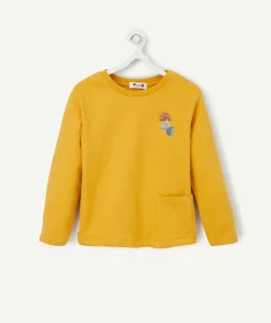 Le t-shirt évolutif manches longues jaune en coton pima