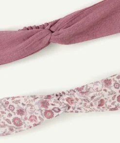 Lot 2 bandeaux cheveux bébé fille rose imprimés