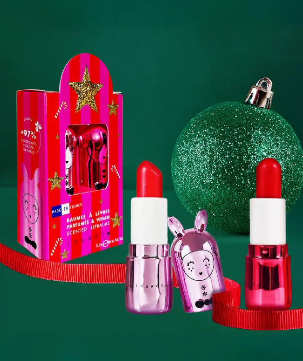 Lot baumes à lèvres parfumés vegan