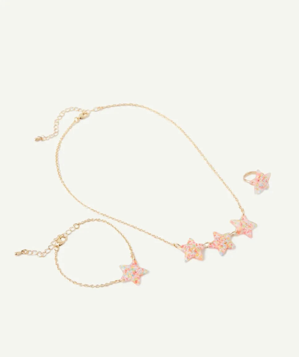Lot bijoux fille étoiles multicolores