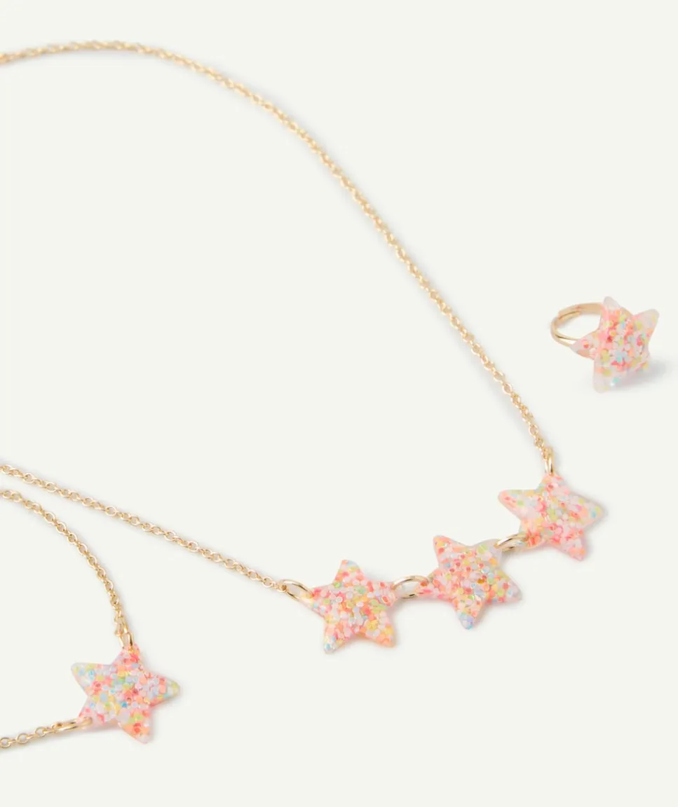 Lot bijoux fille étoiles multicolores