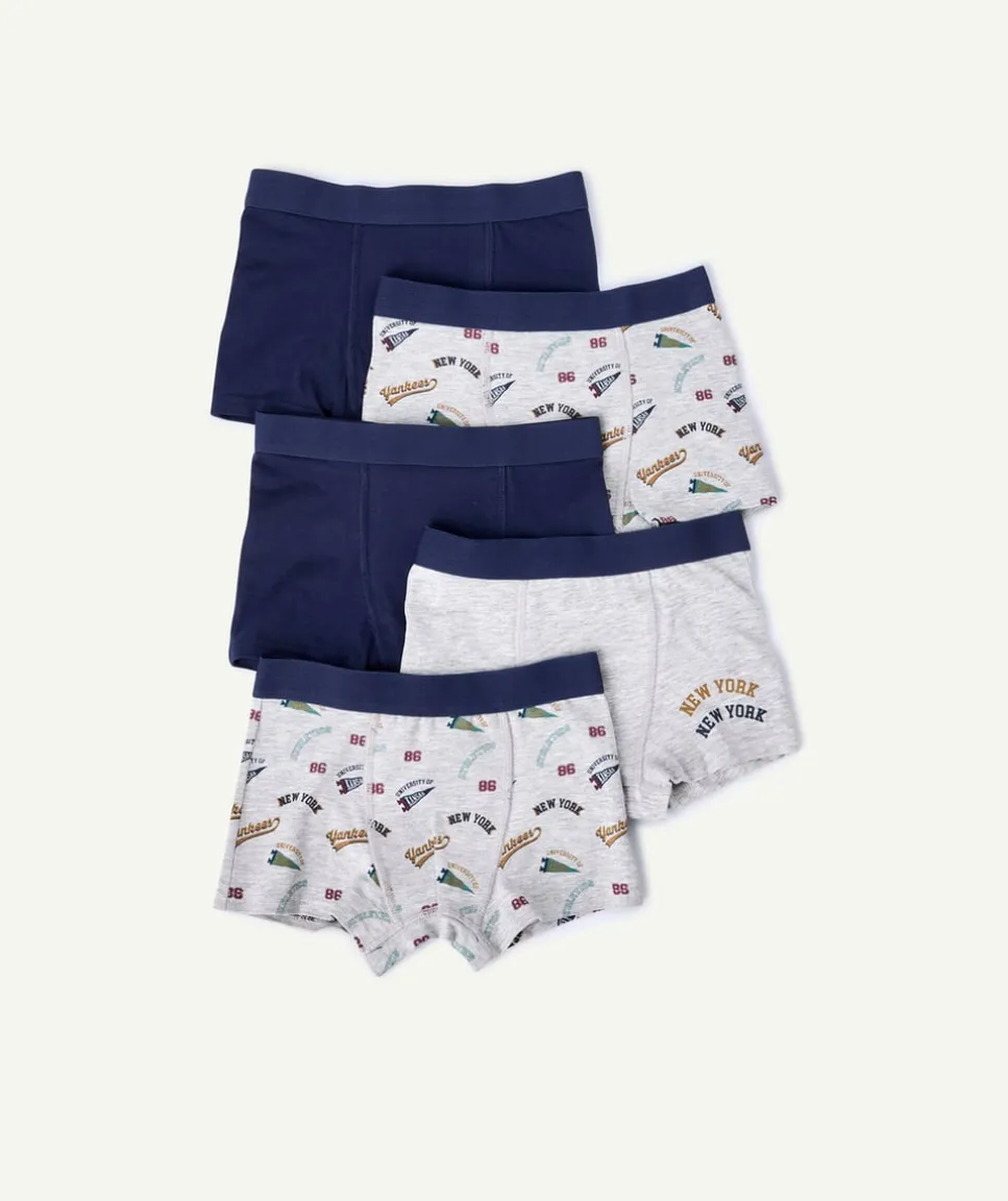 Lot 5 boxers garçon imprimé new york