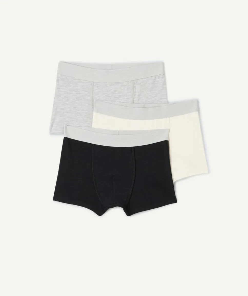 Lot boxers garçon stretch unis