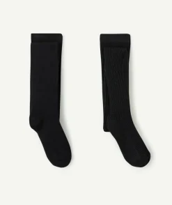Lot 2 collants fille noirs unis