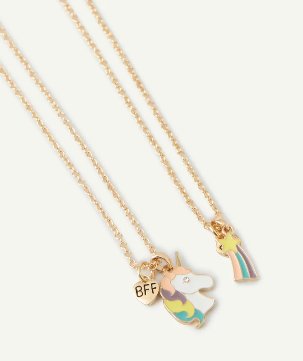 Lot colliers fille pendentifs licorne bff