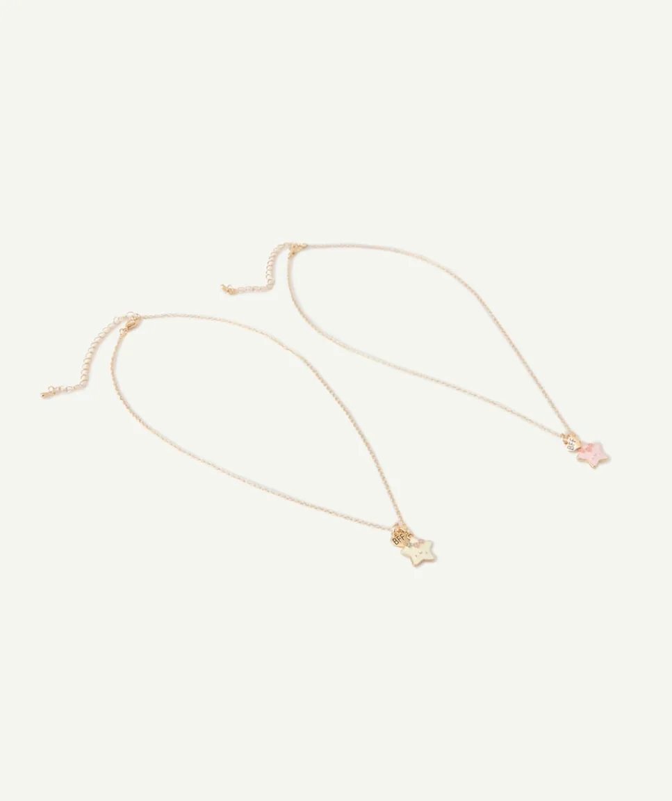 Lot colliers fille étoiles bff colorés
