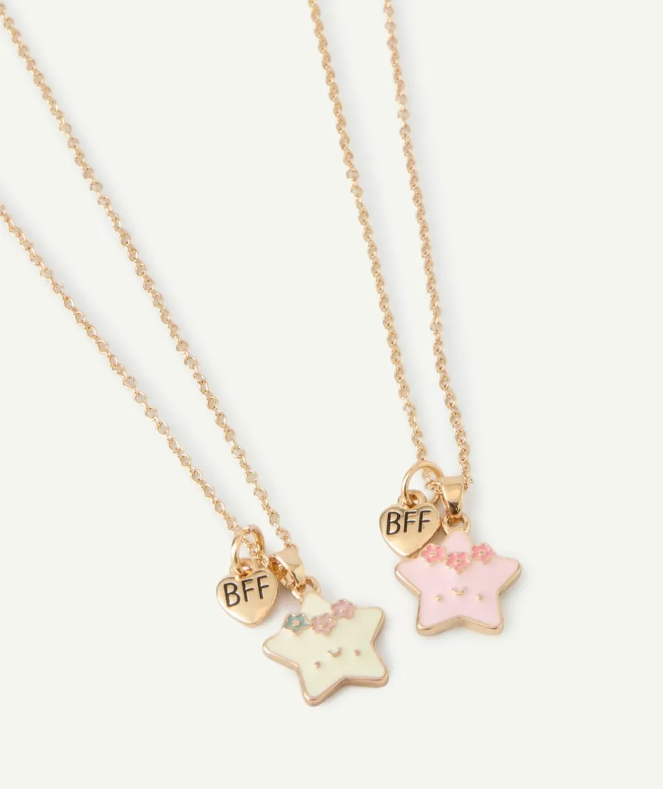 Lot colliers fille étoiles bff colorés