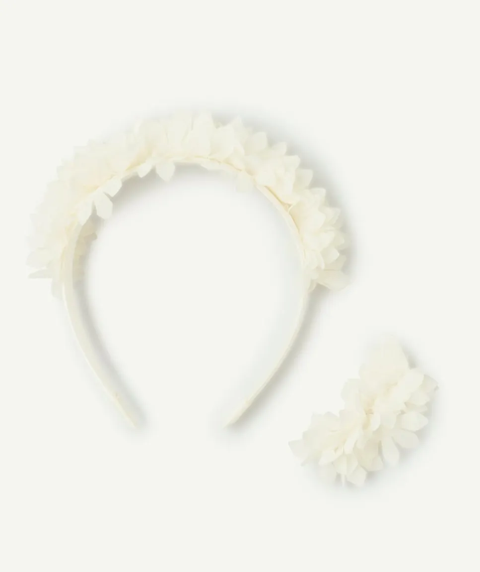 Lot de 2 accessoires cheveux fille blancs