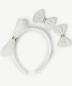 Lot de 3 accessoires cheveux fille blancs