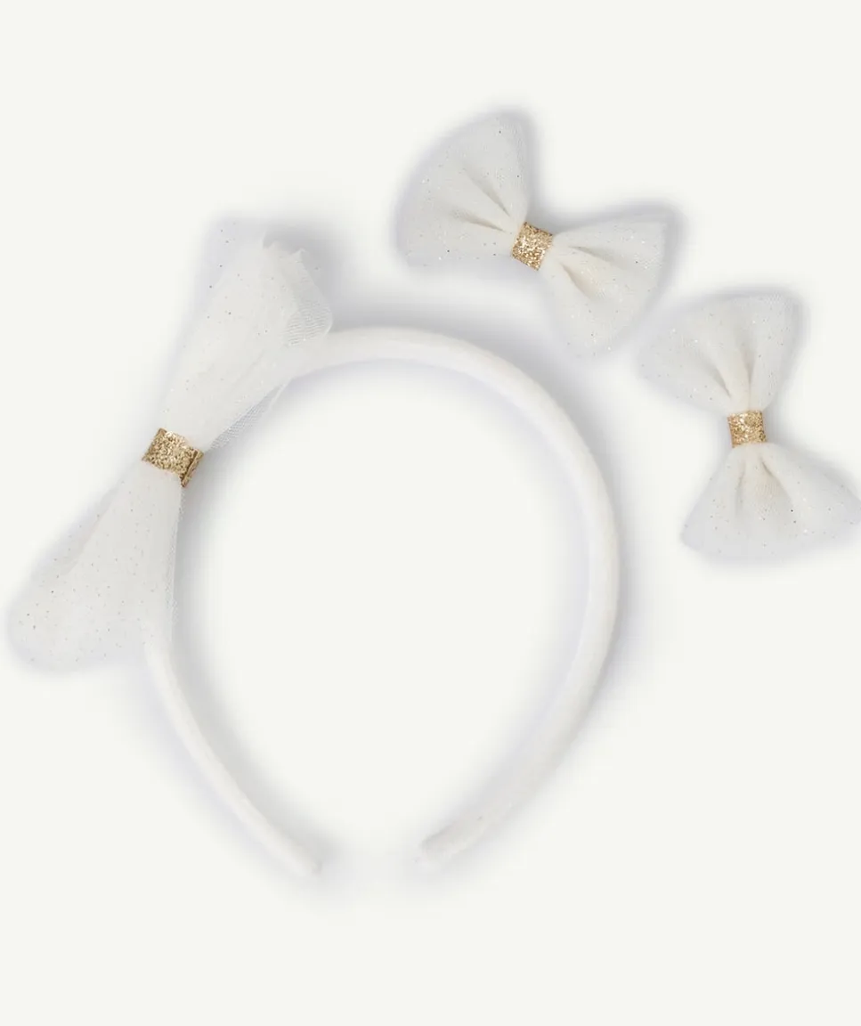 Lot de 3 accessoires cheveux fille blancs
