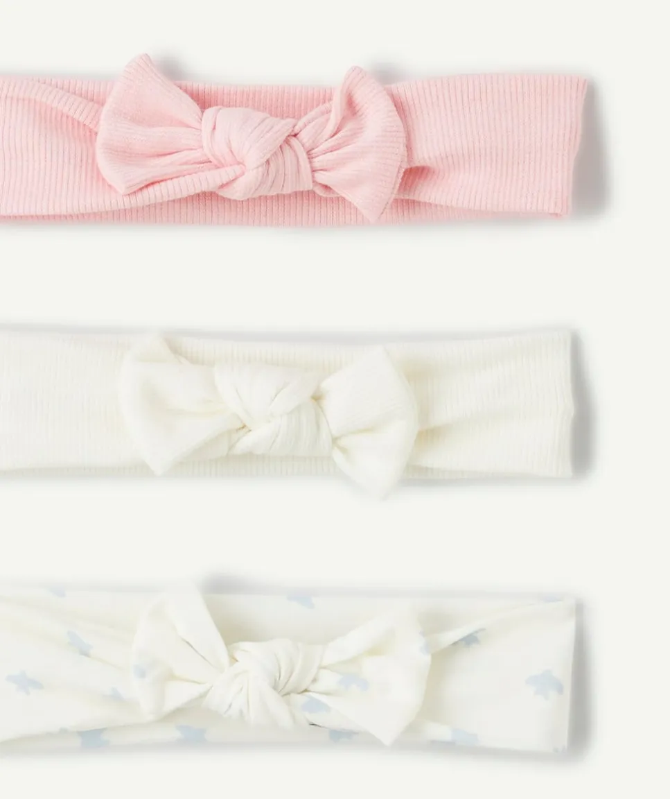 Lot de 3 bandeaux bébé fille en coton