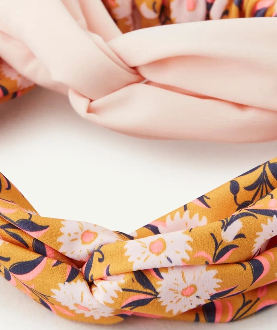 Lot de 2 bandeaux bébé fille en matière maillot de bain