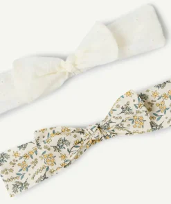 Lot de 2 bandeaux bébé fille imprimé fleuri